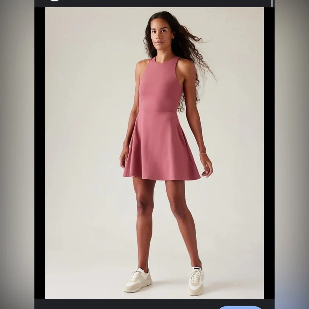 Athleta Berry Mini Dress with POCKETS, tennis, XL - Picture 4 of 10
